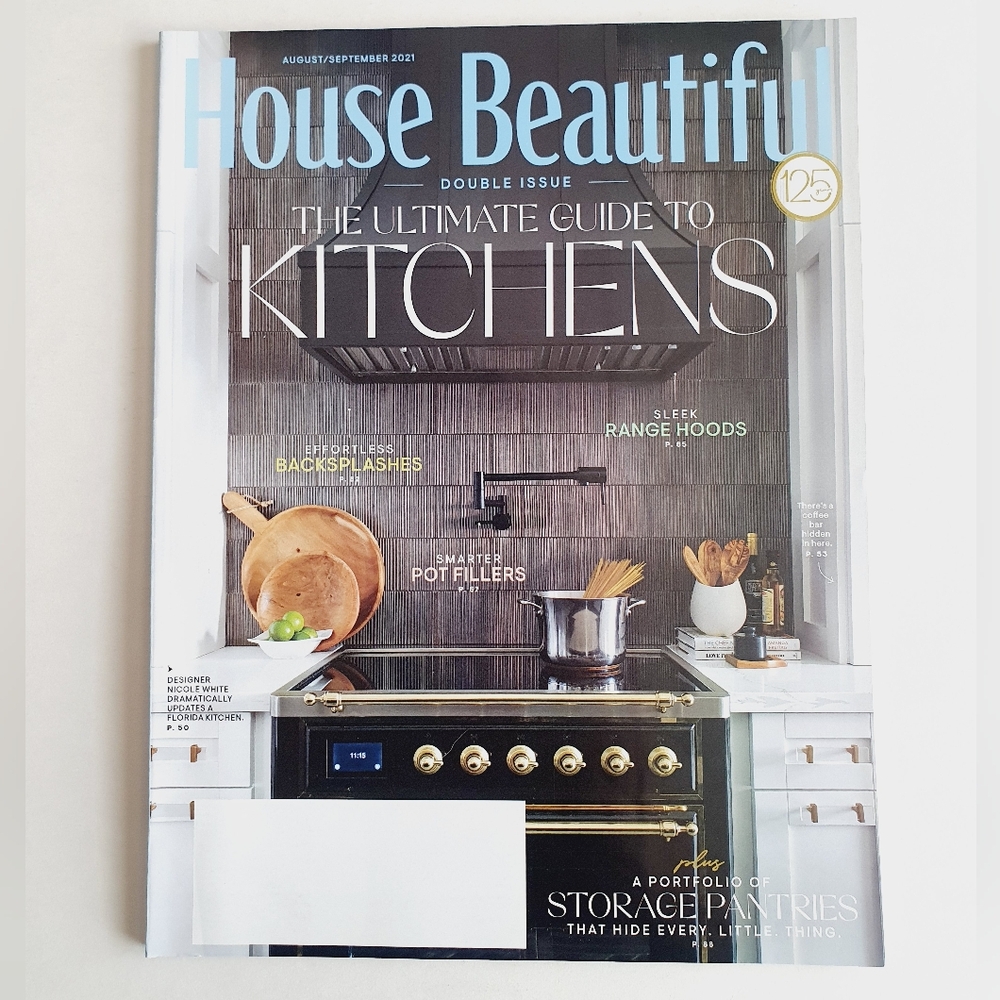 House Beautiful Magazine August, 2021 - The Ultimate Guide To Kitchens